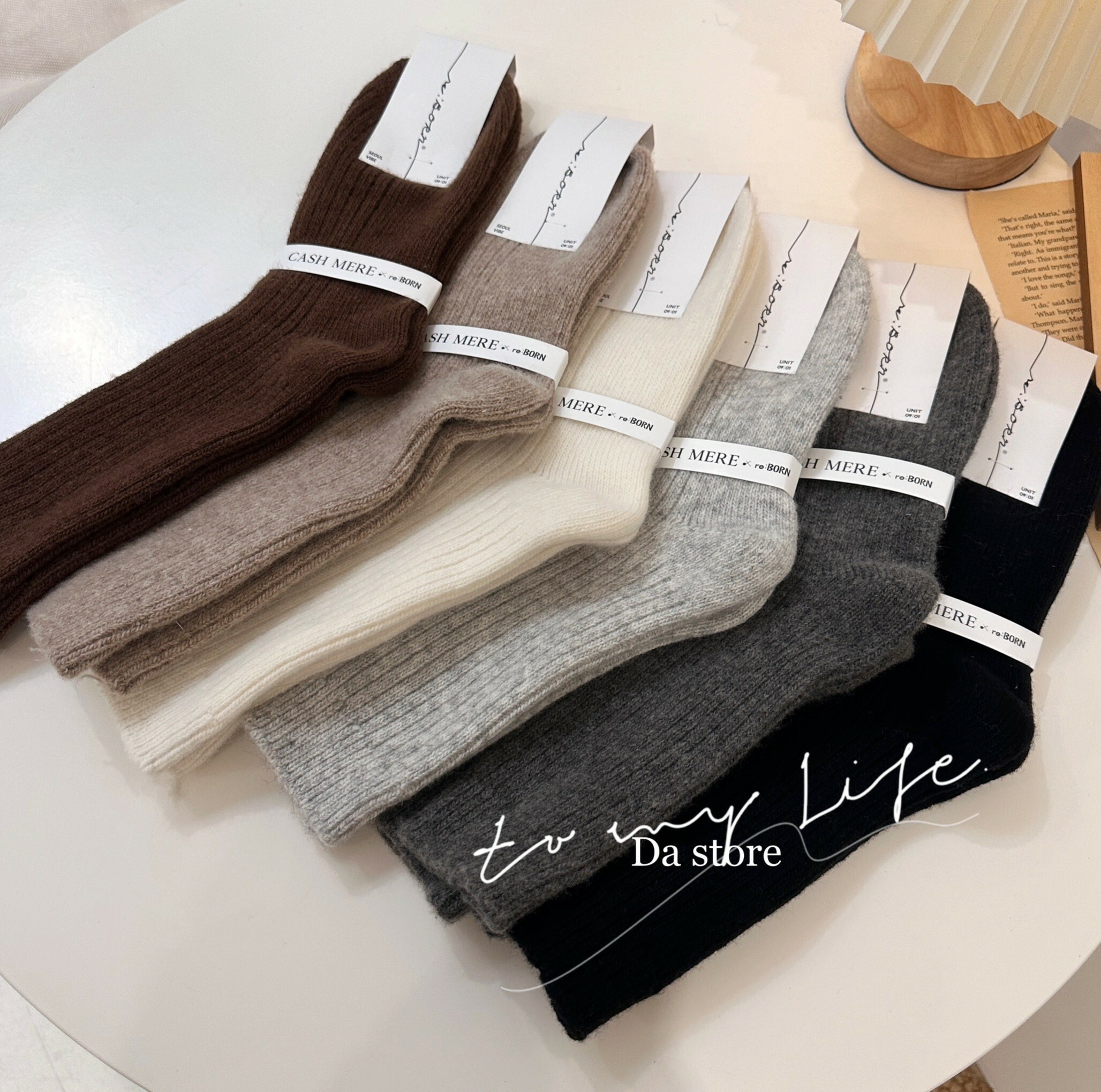 KR.正韓真羊毛素色襪/六色