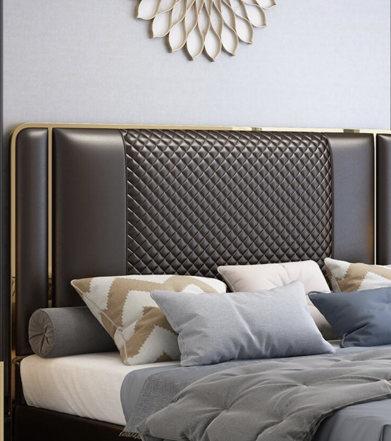 黑巧菱格皮床 AOZ-A6