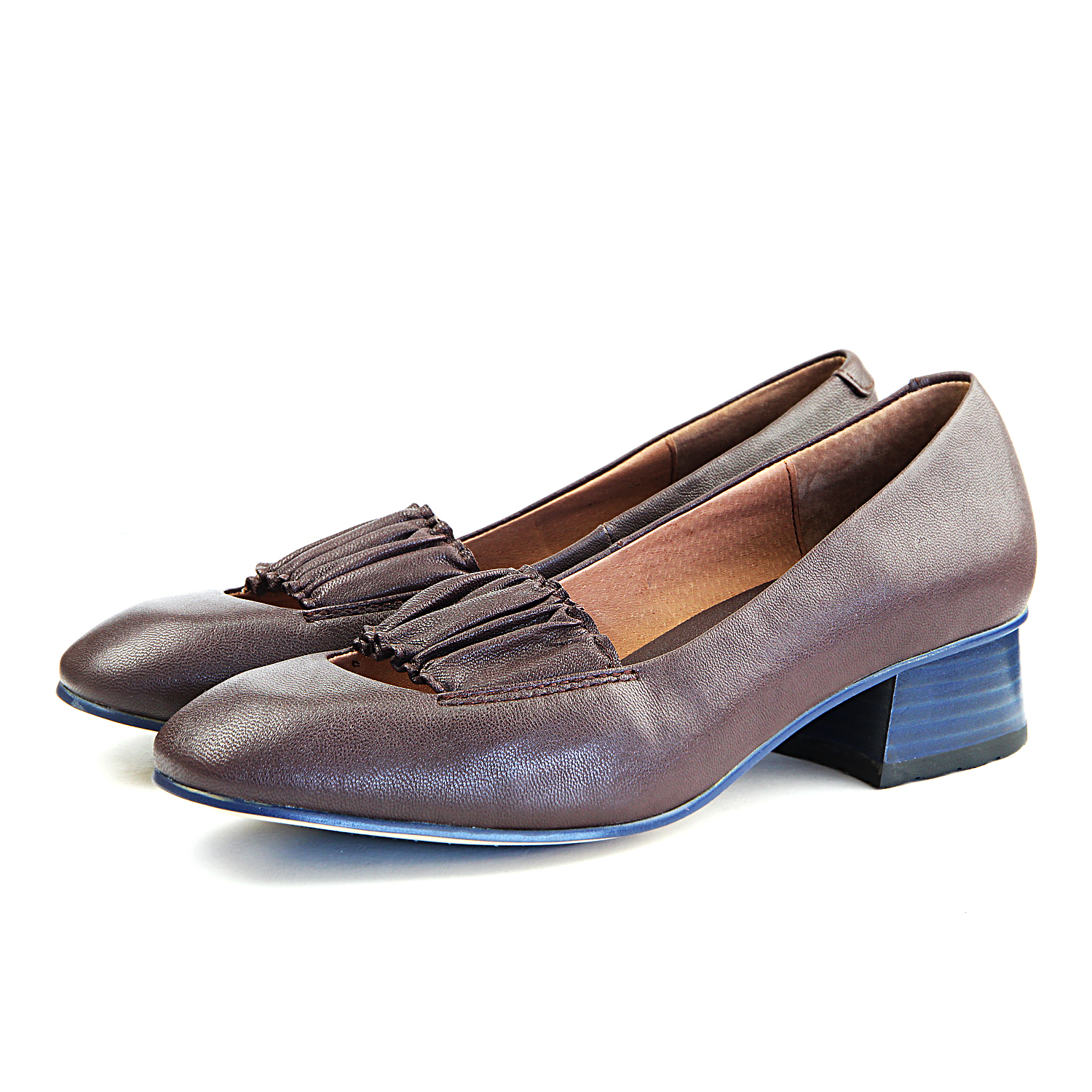 Ballerina W1070 Brown Leather Pumps