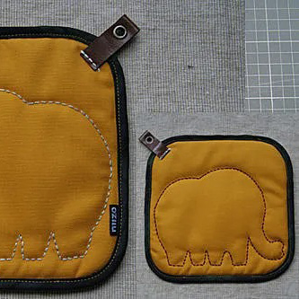 手作雜貨-大象隔熱墊&收邊條的車縫法