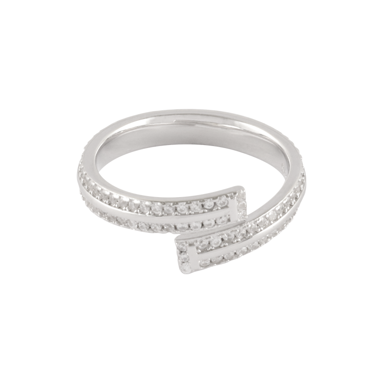 純銀對戒，情侶戒指 鑲鋯螺旋造型；歲月沉澱著情感（2910女款）