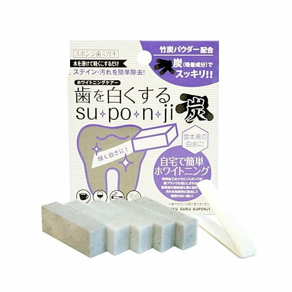 MyMiu 日本 SUPONJI 專利深層清潔美白牙海綿 (紫色 木炭)