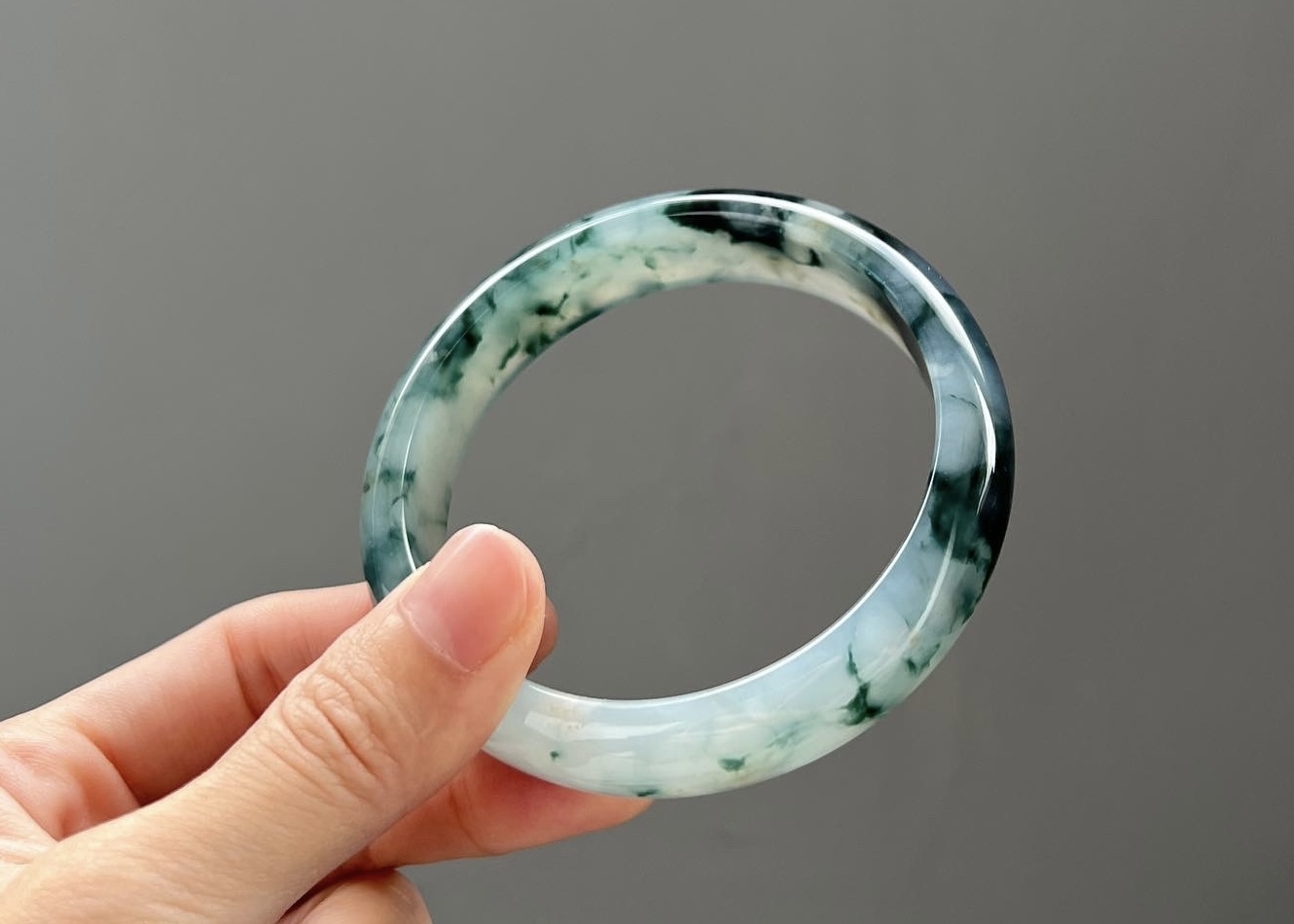 珍藏級冰藍花翡翠