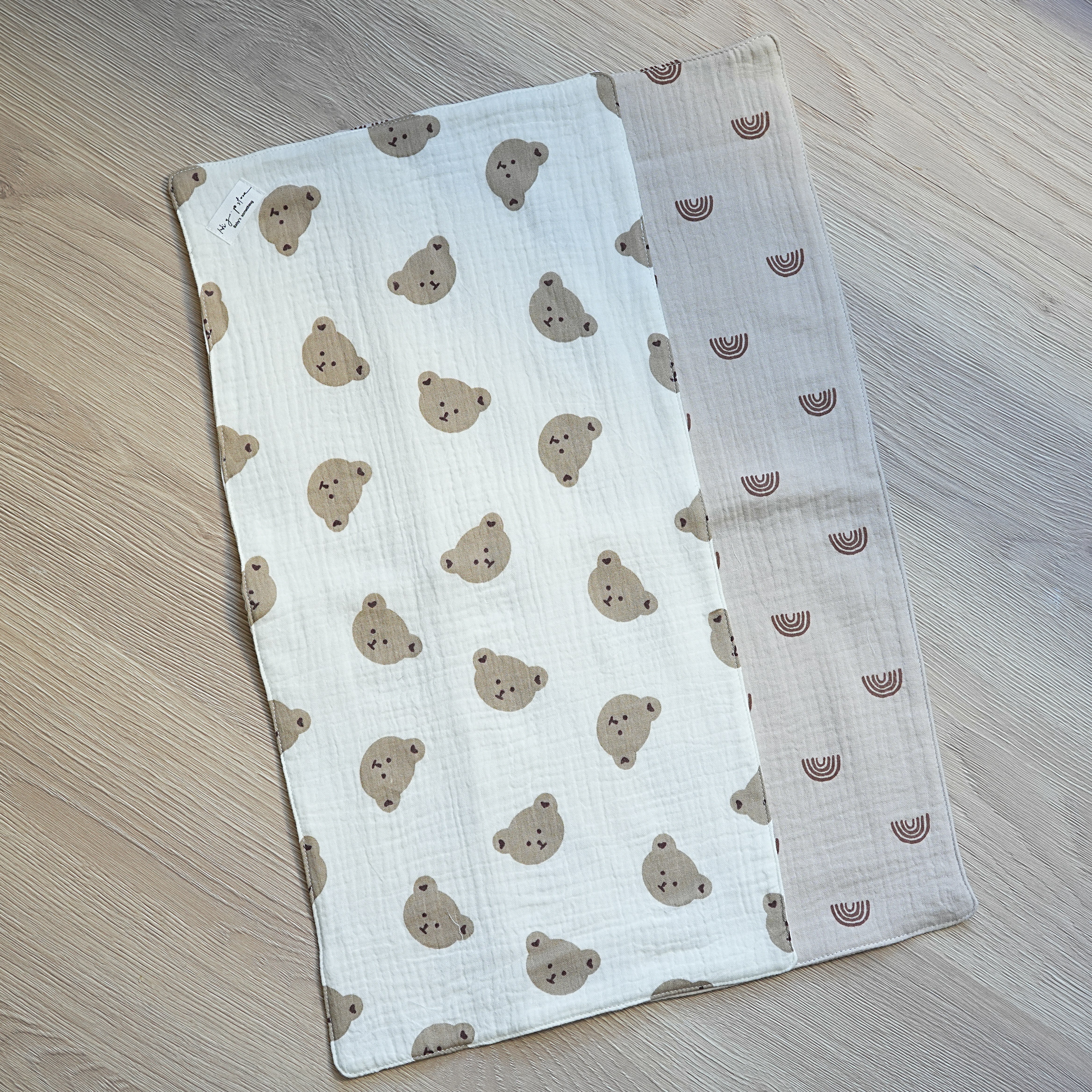 Hi Y.P store-拍嗝巾-卡其熊熊-兩件組