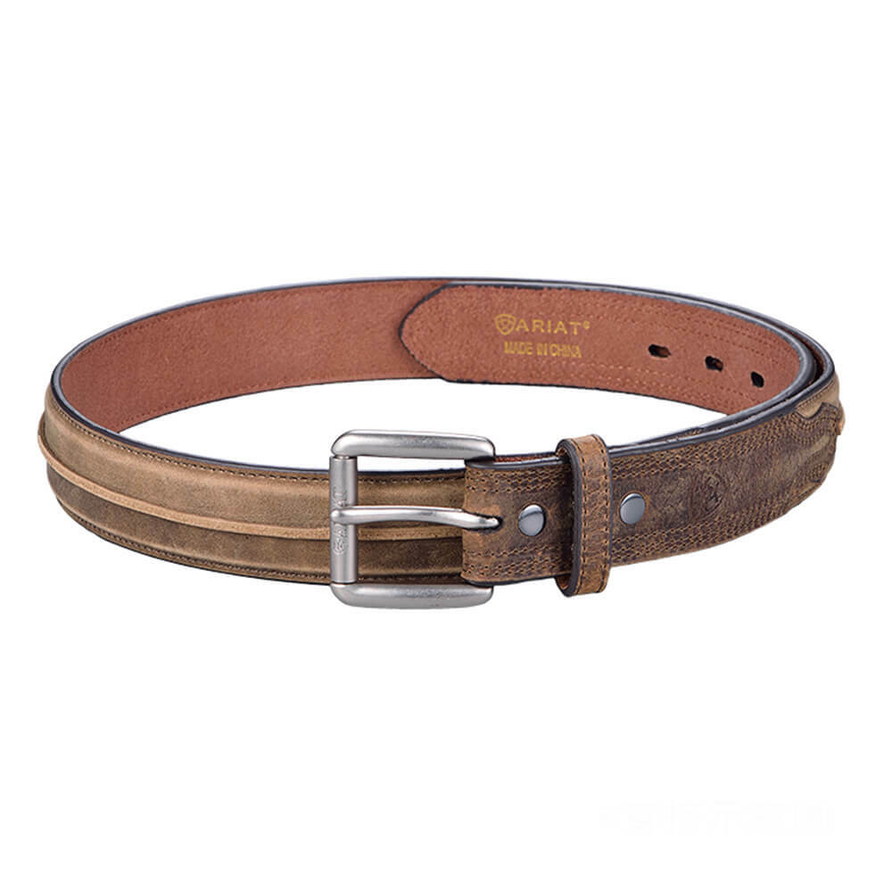 加州Ariat粗獷靴式車縫飾邊 潮牌真皮皮帶-快速出貨