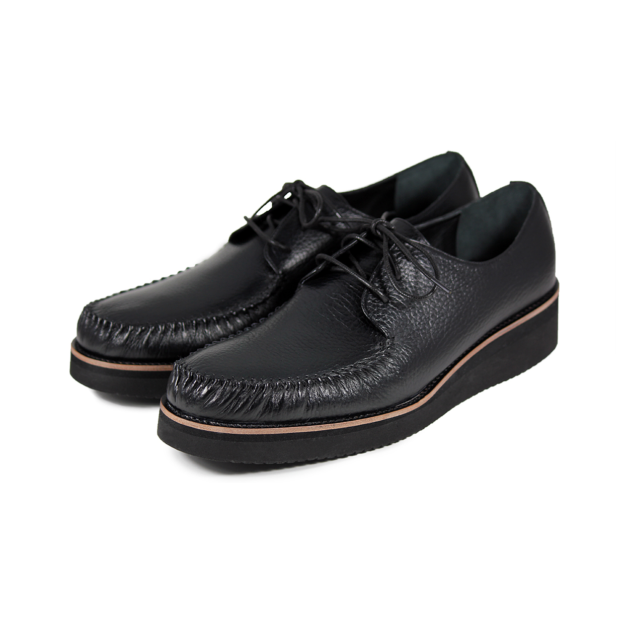 Thundercloud M1137 Black Leather Casual Shoes