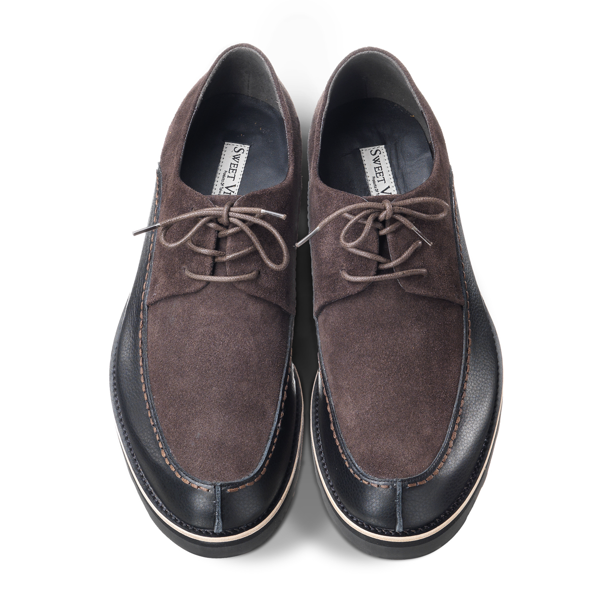 Franklin M1132 Brown Black Leather Casual Shoes