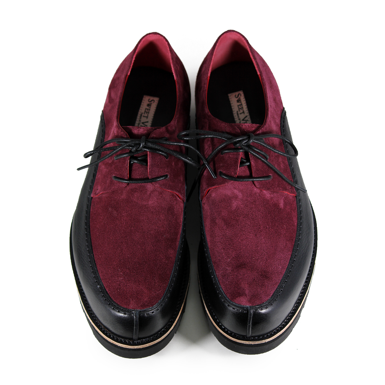 Franklin M1132 Burgundy Black Leather Casual Shoes
