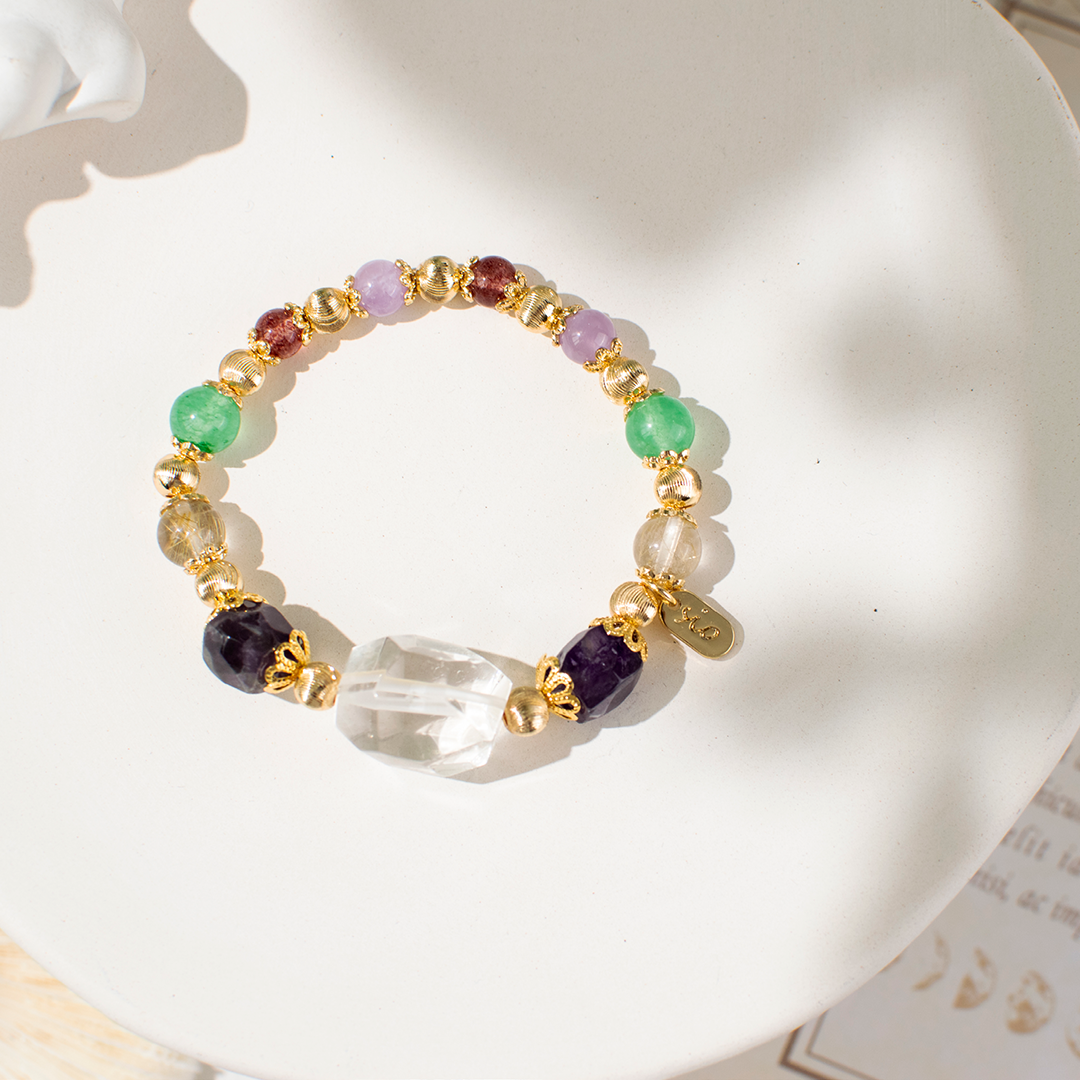 水晶手鍊【希望水果糖】隨形白水晶手鍊