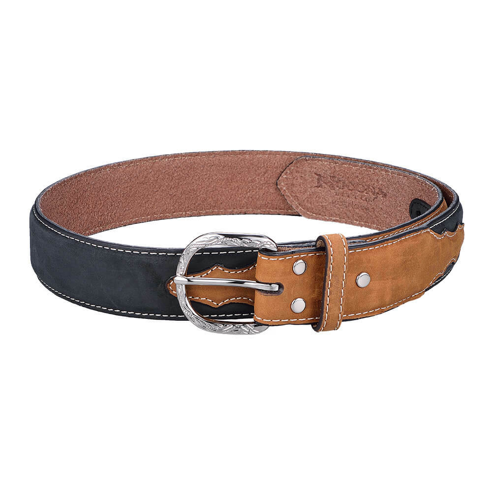 德州騎士復古混色雕花 潮牌真皮皮帶-快速出貨