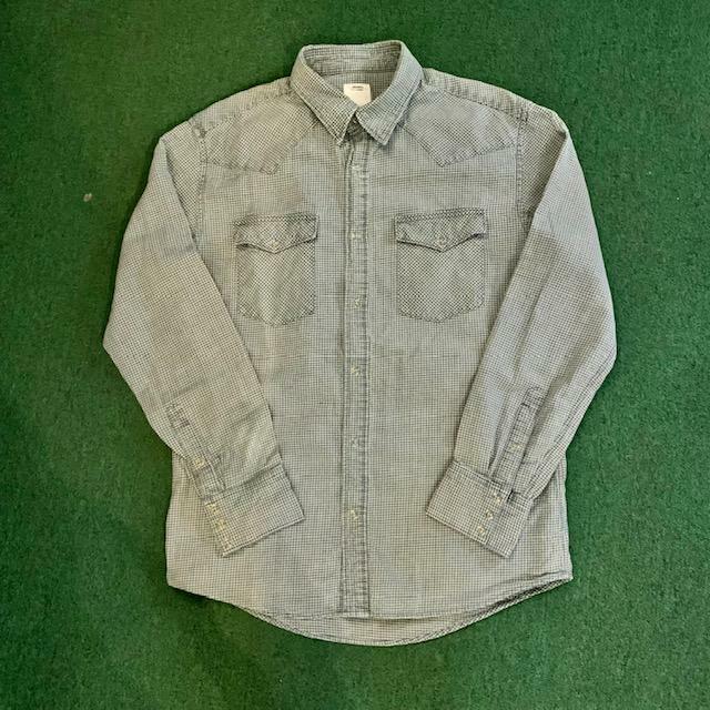 VISVIM FOUR CORNER INDIGO CHECK SHIRT L/S (( USED S )) 新品同樣 - SIZE 3 IN STOCK NOW (現貨發售中)