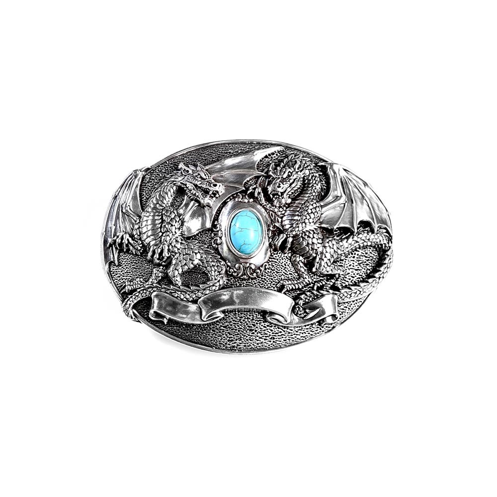 雙龍吐珠 造型皮帶扣 / 皮帶頭 - 現貨