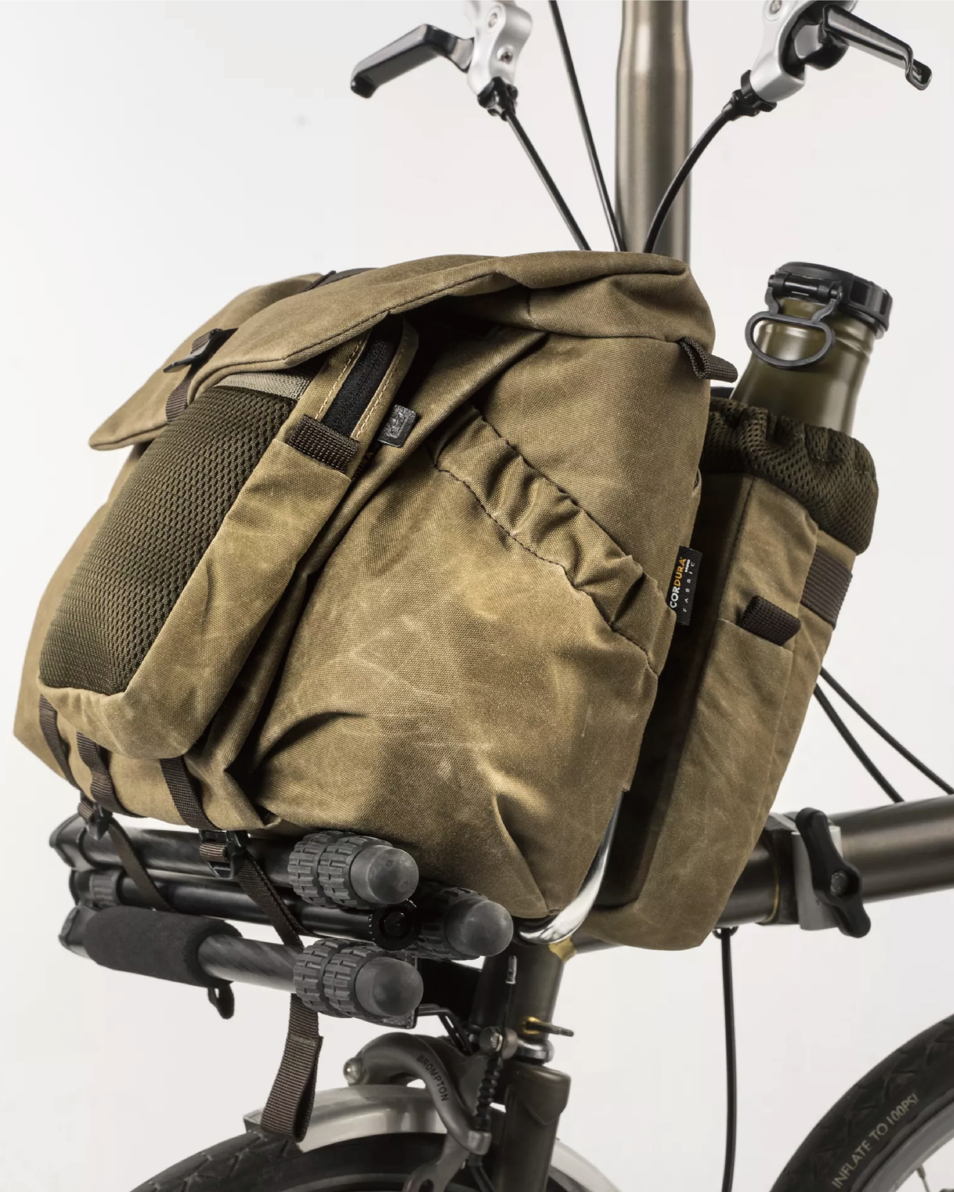 【沃坦】PILOT飛行員 升級版 Brompton 包 / 10L 卡其 (含兩款翻轉模組+車架）