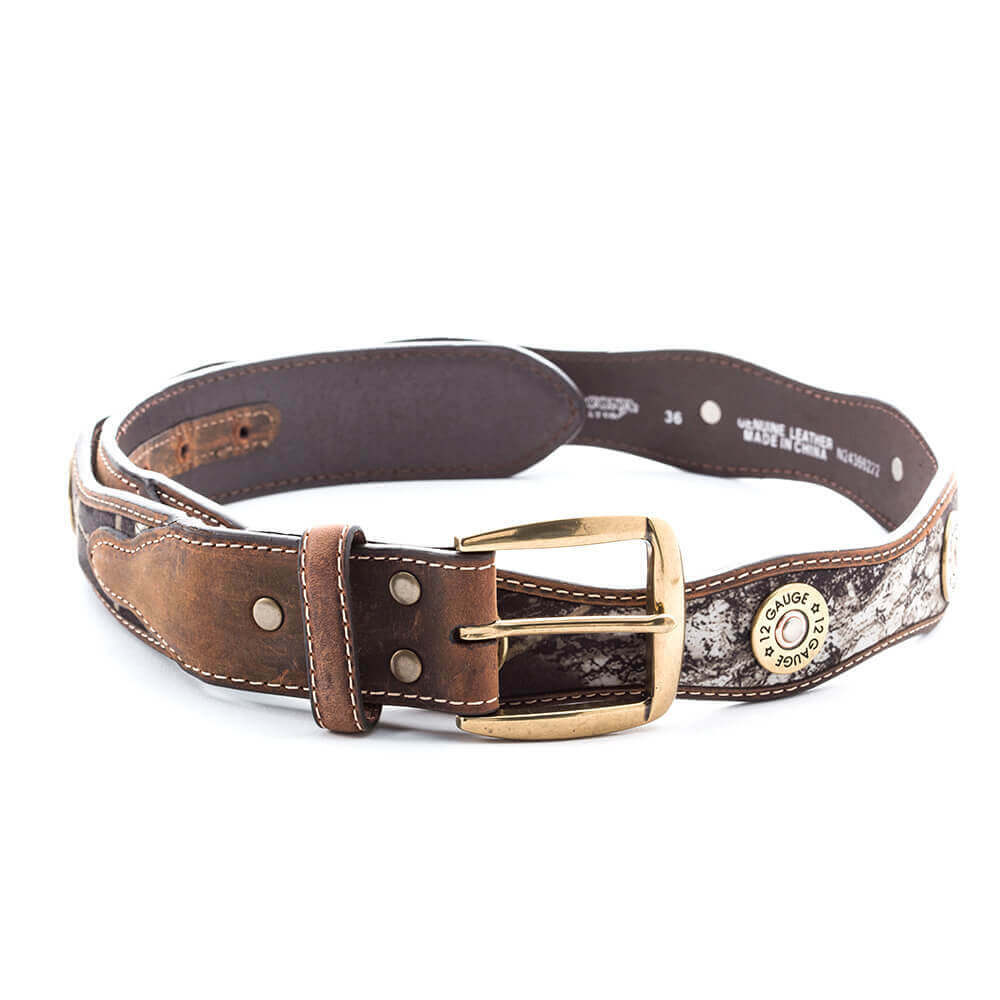 MO橡樹迷彩子彈造型 潮牌真皮皮帶-快速出貨