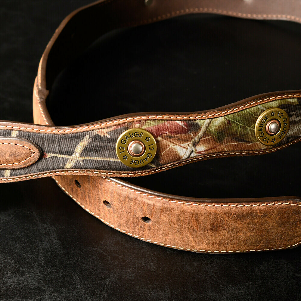 MO橡樹迷彩子彈造型 潮牌真皮皮帶-快速出貨