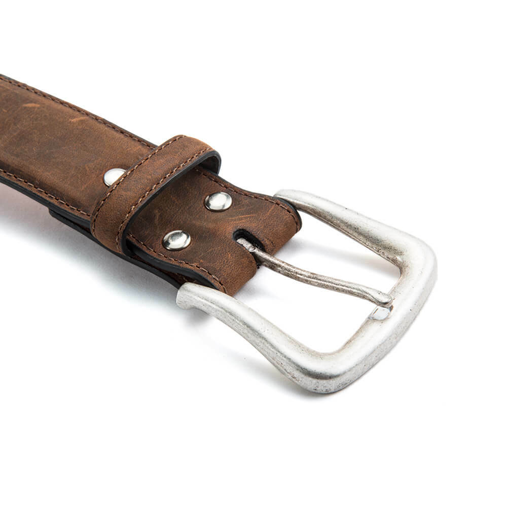 復古百搭素面深棕色 潮牌真皮皮帶-快速出貨