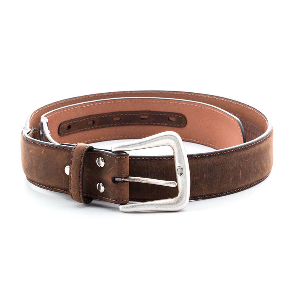 復古百搭素面深棕色 潮牌真皮皮帶-快速出貨