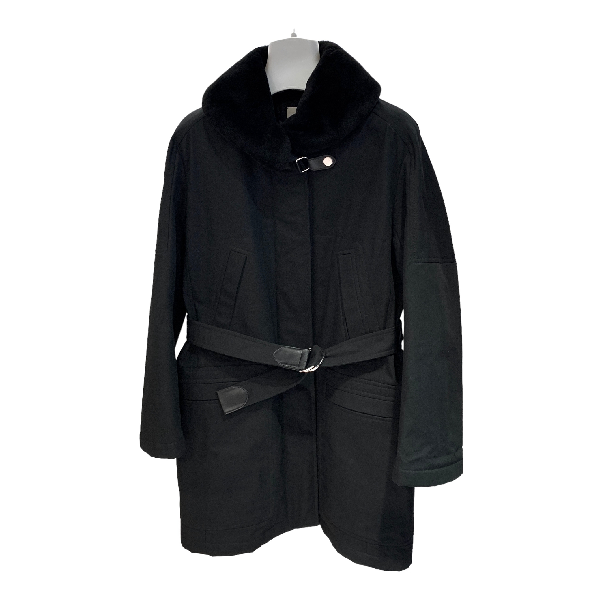 4折大特價～全新HERMES長外套女士 36碼 黑色 H2H0126DO0236 Manteau Inspi Canadienne #BRAND NEW #香榭站正品