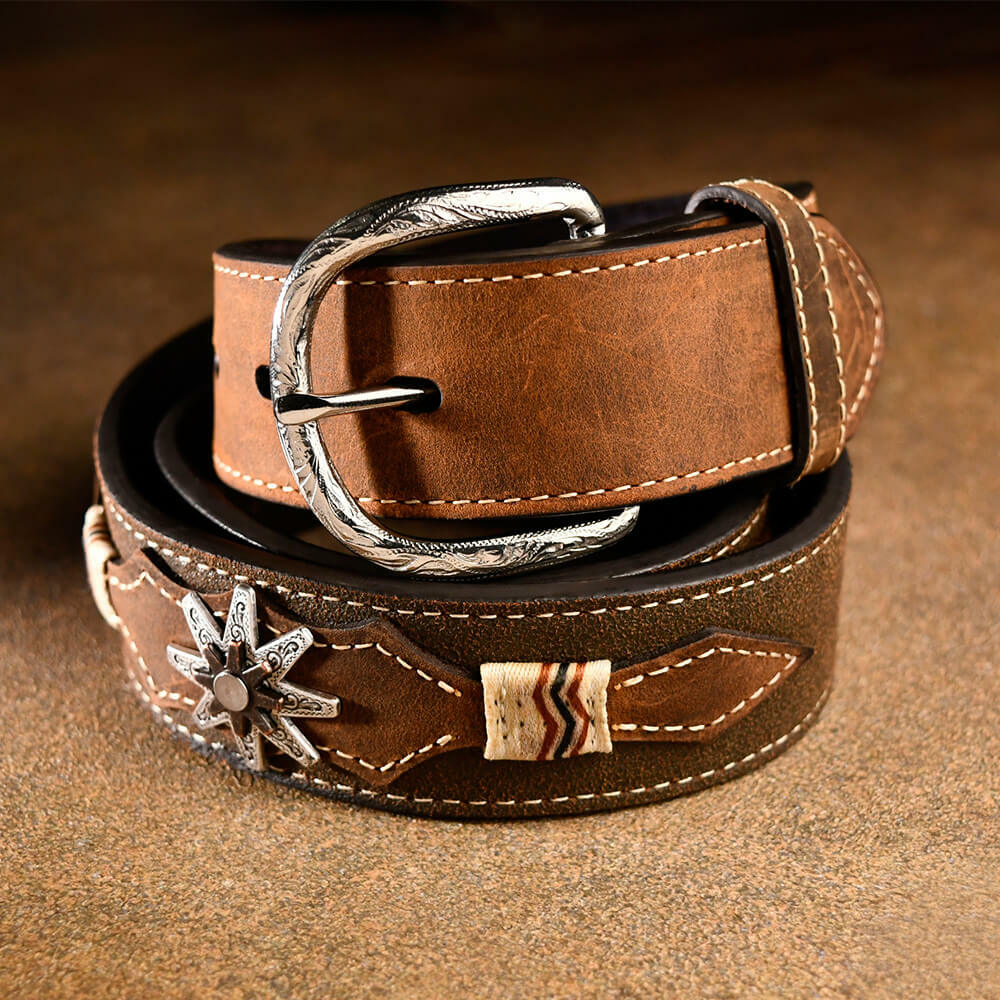 德州聖安東尼式馬刺 潮牌真皮皮帶-快速出貨