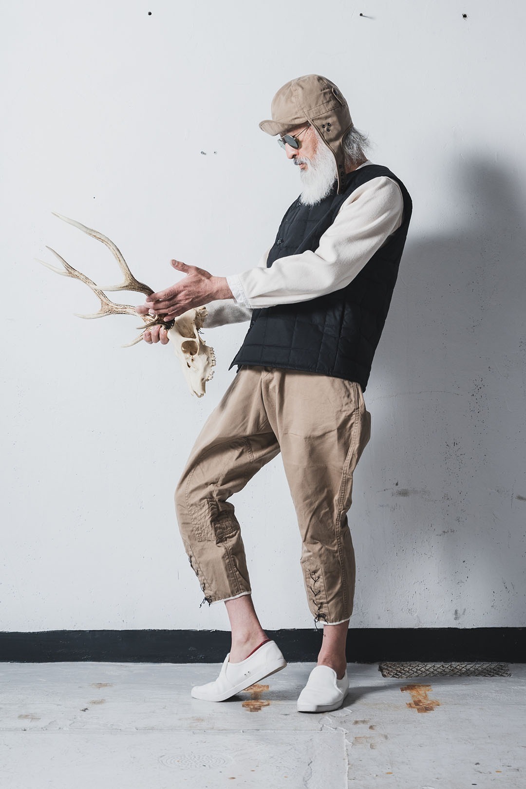 Black Sign Paraffin Weather Short Breeches / Sand Beige