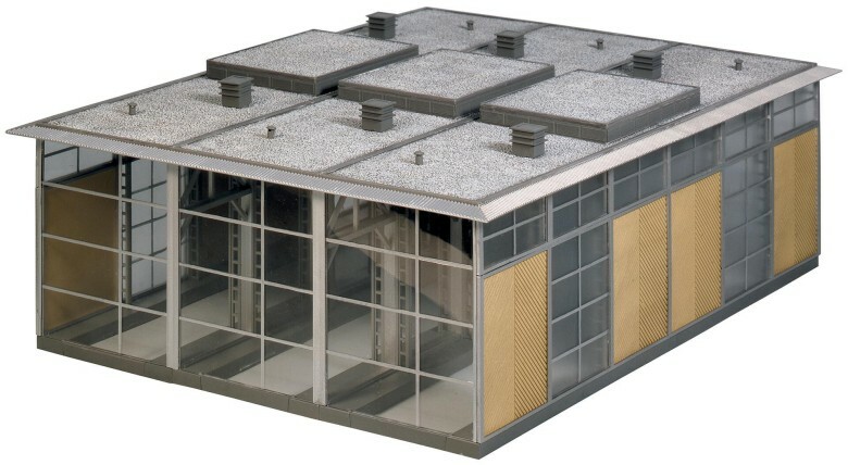 Faller 120217 HO規，E-Lokschuppen, 3-ständig機車棚，3軌