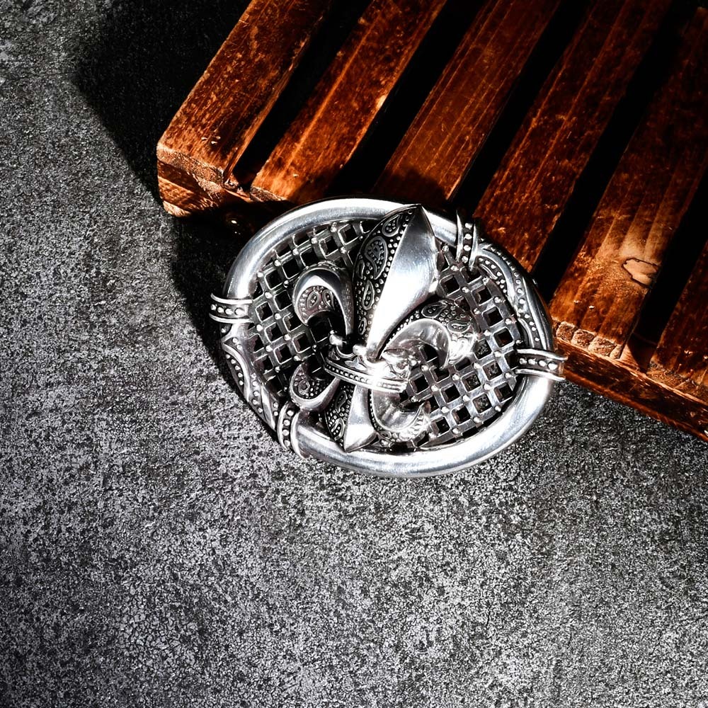 鳶尾花 造型皮帶扣 / 皮帶頭 - 現貨