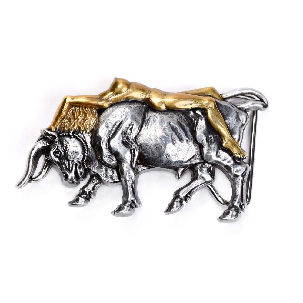 率性女郎與猛牛  造型皮帶扣 / 皮帶頭 - 現貨