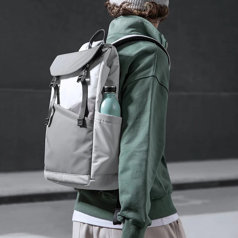 Tomtoc 商務系列 幾何雙肩包 月岩灰 適用MacBook Pro 15/16