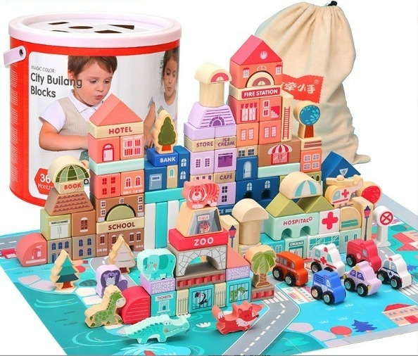 🔶 115塊城市街景交通城堡積木 #2203771