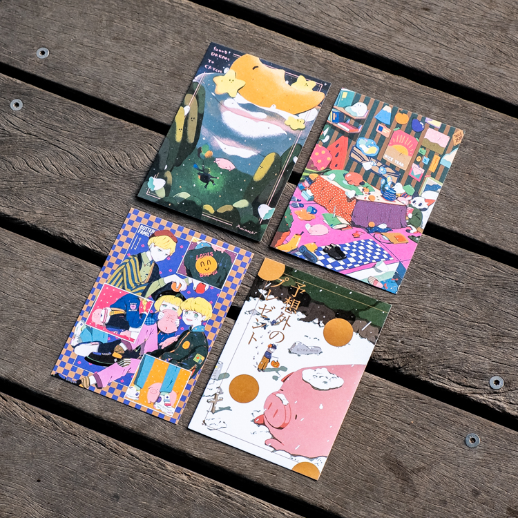 Raimochi｜明信片4入｜A 一般