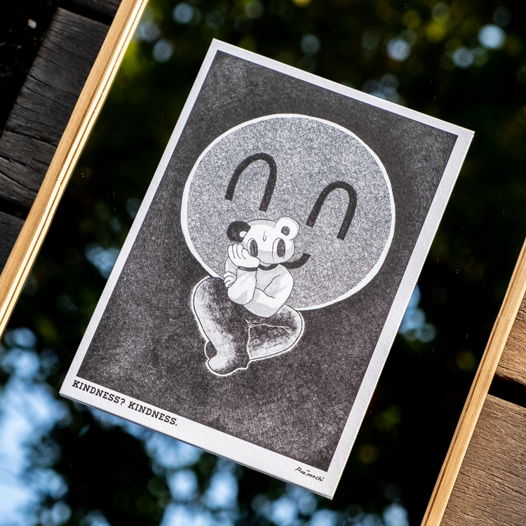 Raimochi｜RISO明信片｜A5｜Kindness 背後