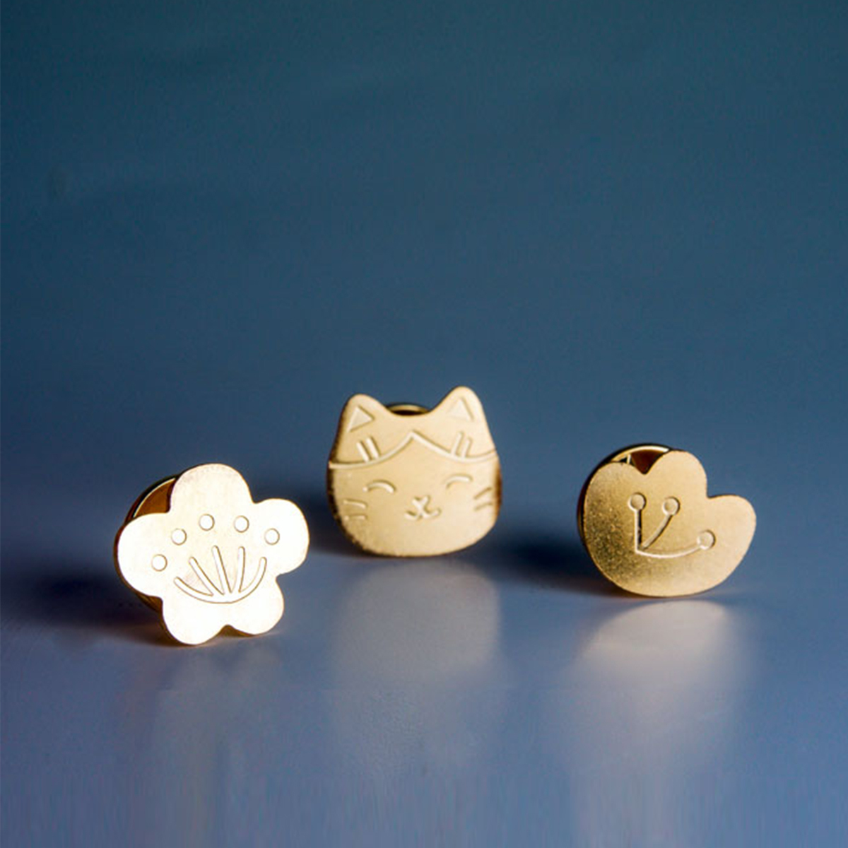 樂洋選物 X Adorabili / 胸針(別針)／貓咪（笑臉）