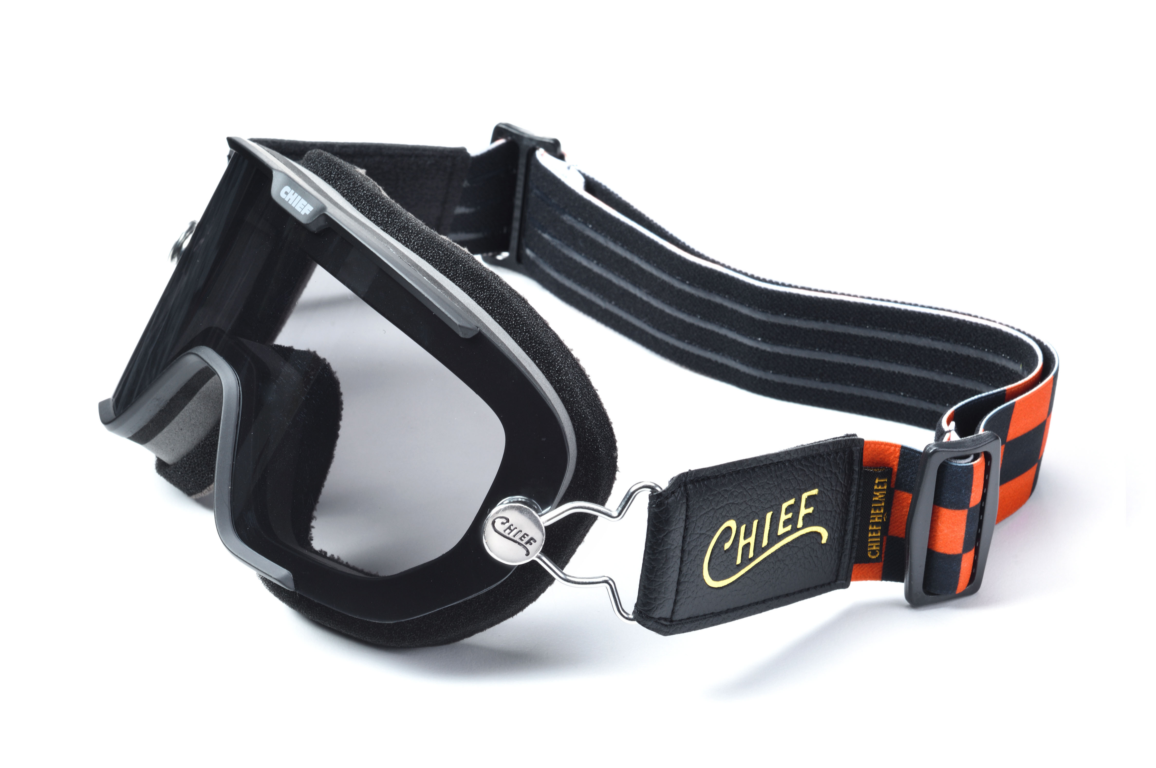 AEGIS 艾癸斯風鏡 黑橘棋盤格 織帶