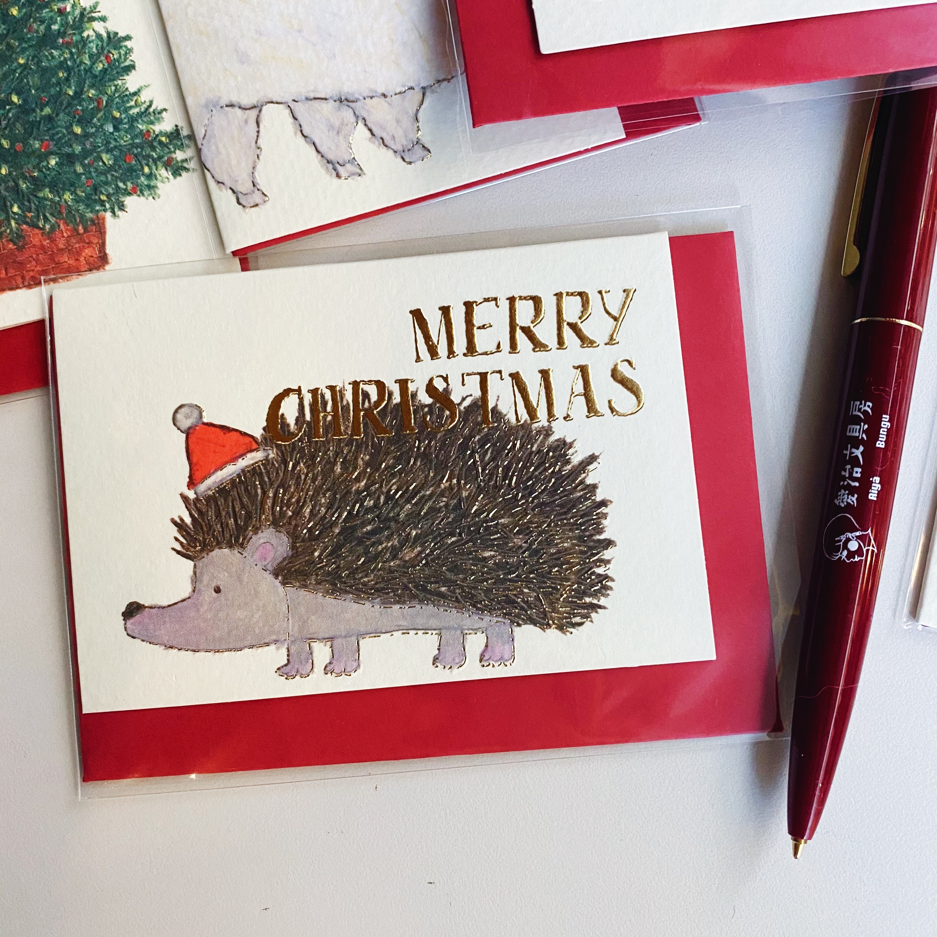 刺猬 米津祐介 迷你聖誕卡片｜日本 米津祐介