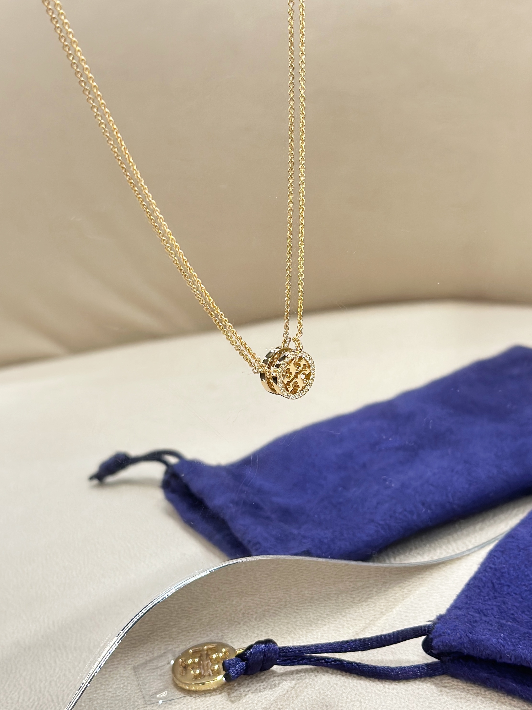 TORY BURCH Miller Pave Necklace