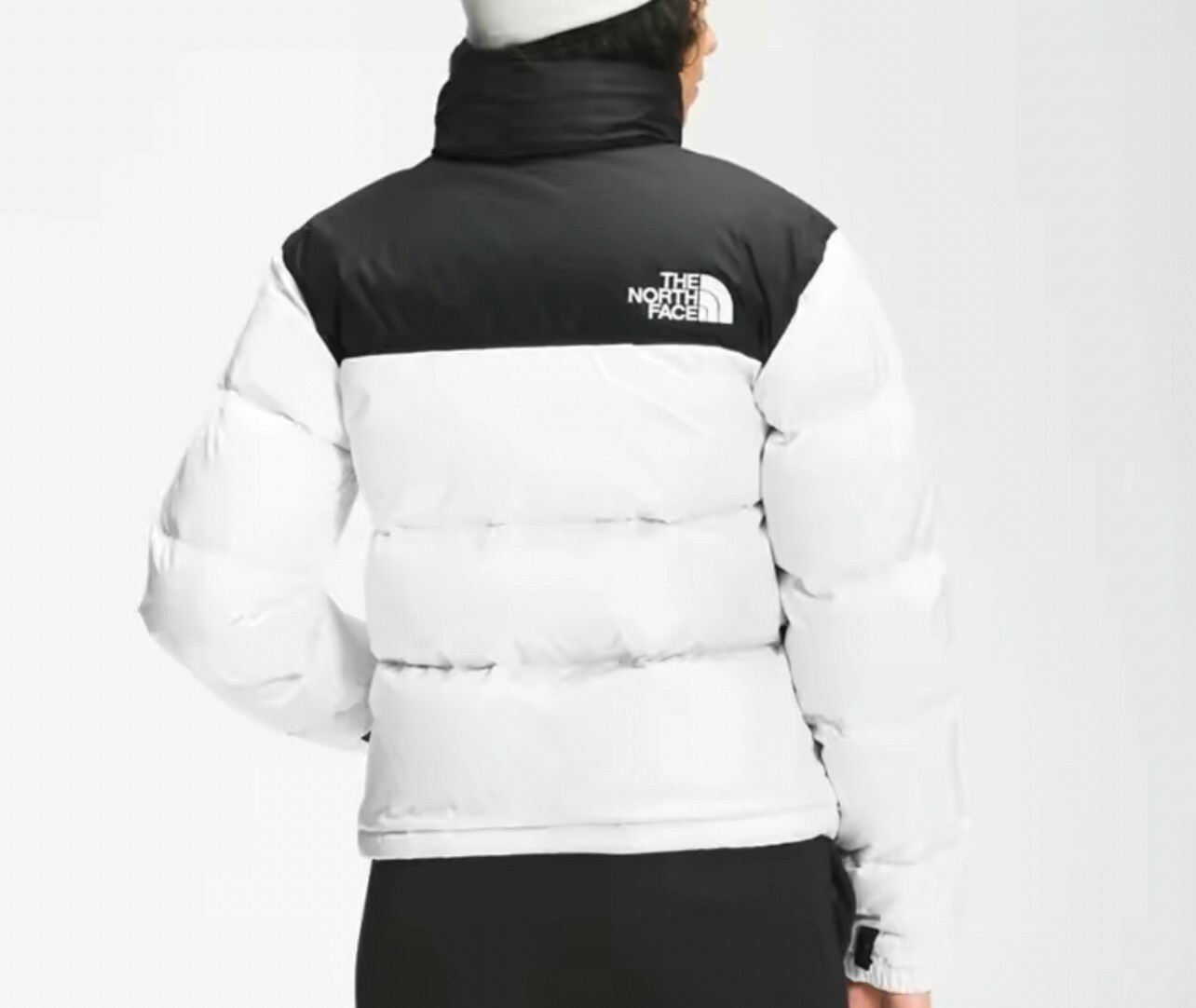 國外代購THE NORTH FACE 拼接 羽絨外套 黑白 NF0A3XEO-FN4