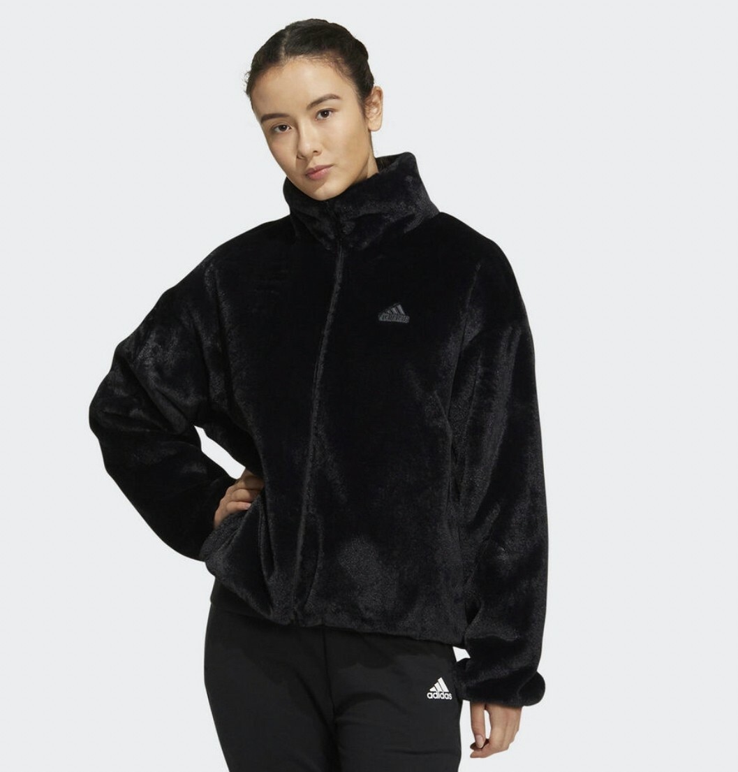 ADIDAS MET FUR JKT T1 女 抓毛絨感外套 黑HM7105 Dec