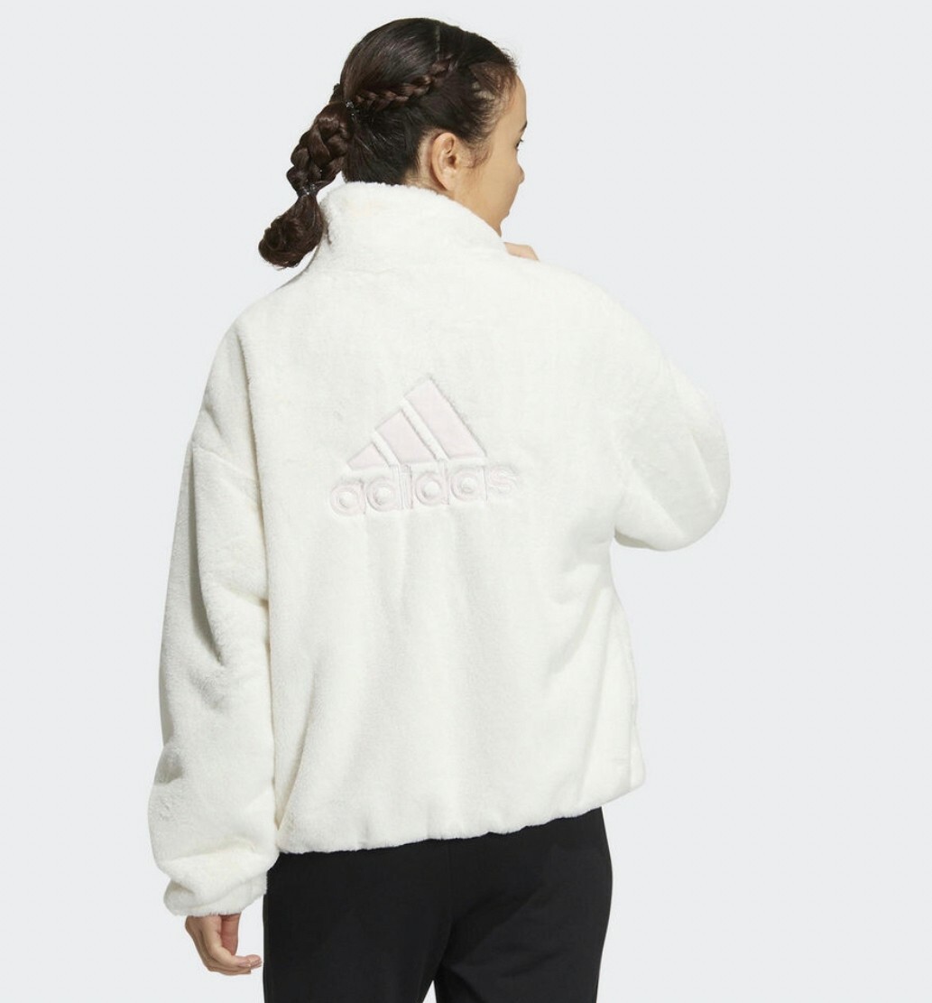 ADIDAS MET FUR JKT T1 女 抓毛絨感外套 白HM7102 Dec