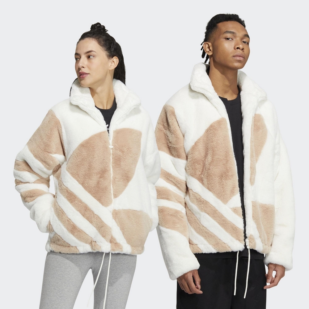 ADIDAS FUR JACKET TR 男女 人造皮草外套 白HR3485