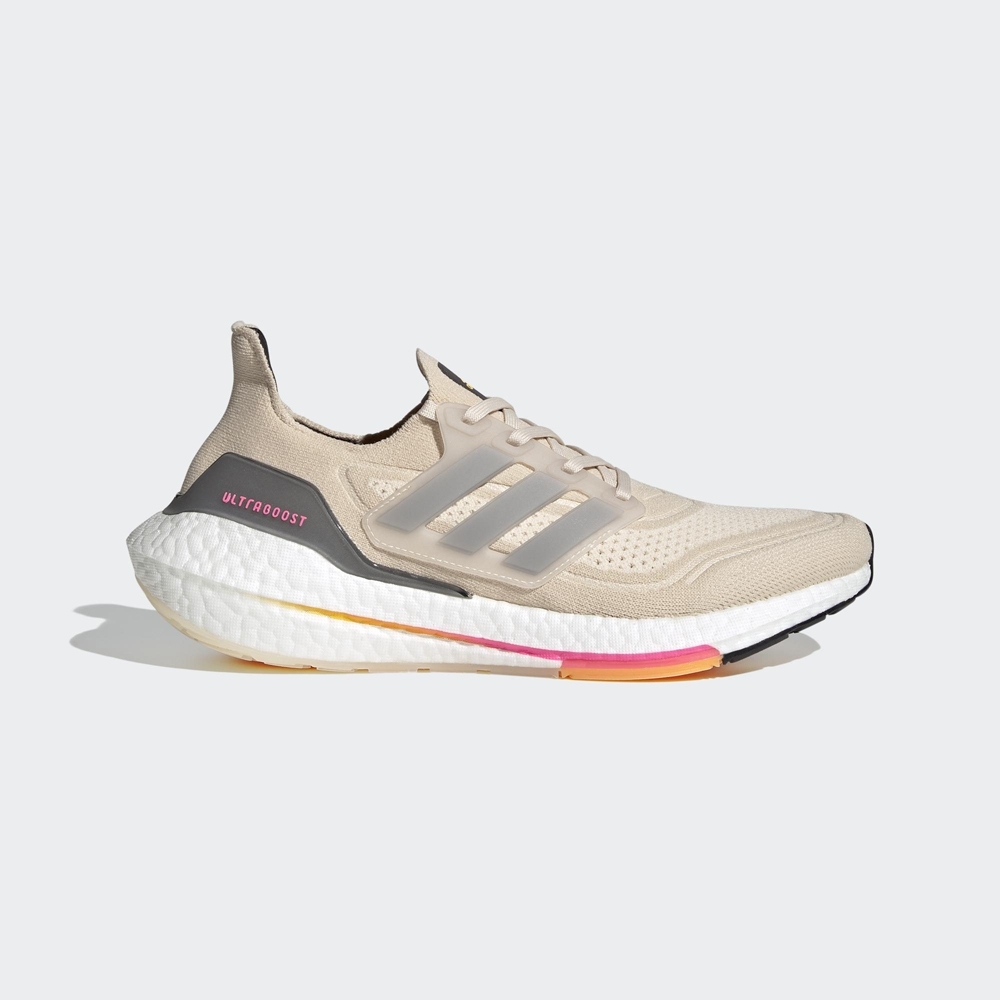 ADIDAS ULTRABOOST 21 男女 慢跑鞋 淺卡其S23710