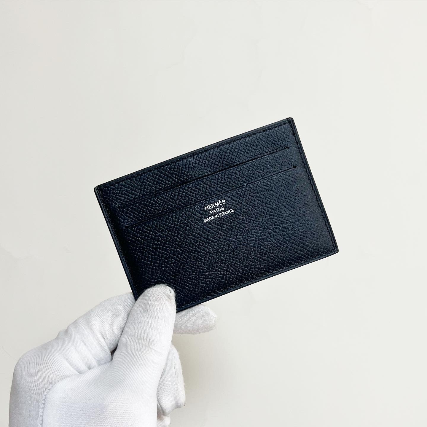 HERMES Silk in Cardholder (NAVY)