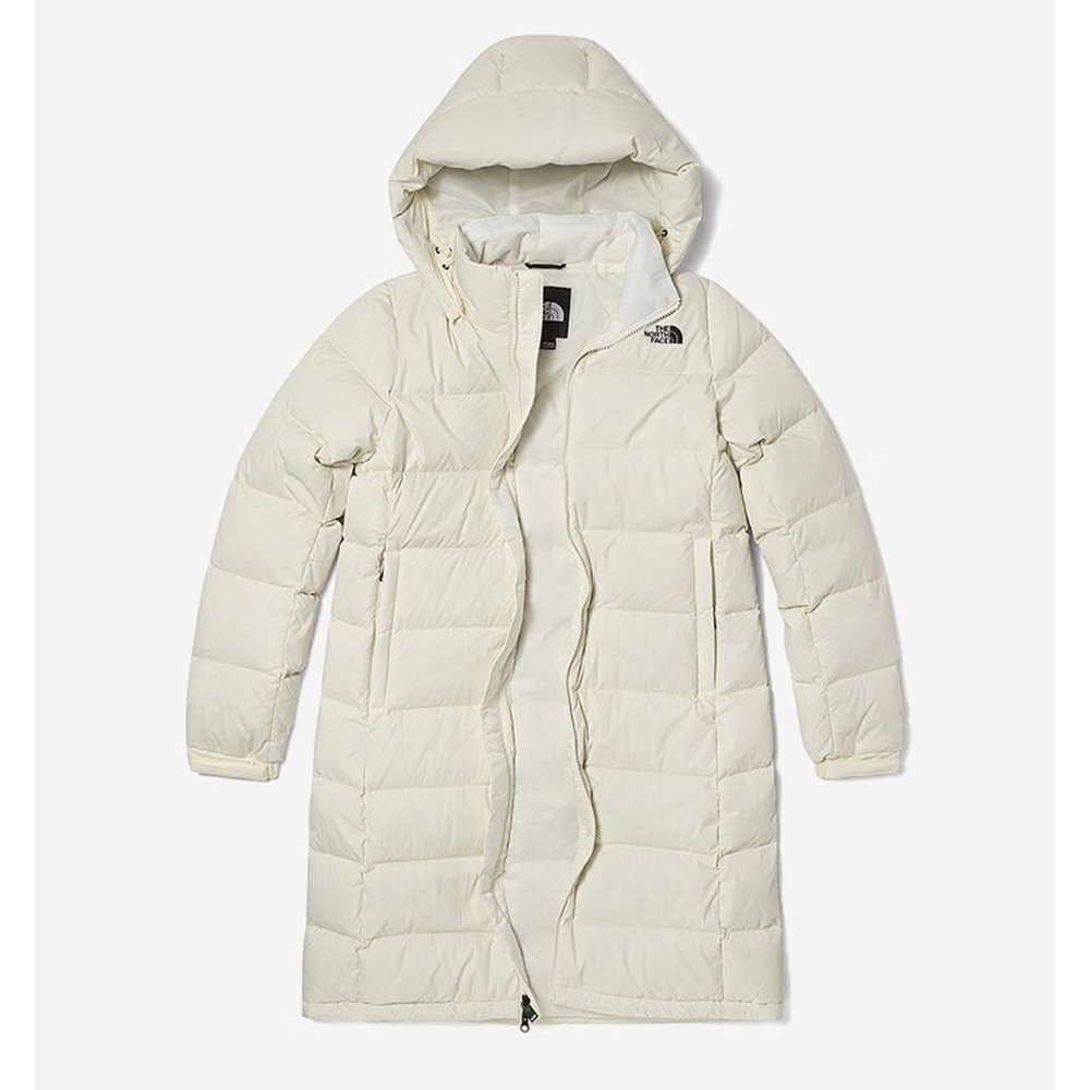 代購THE NORTH FACE女 長版連帽羽絨外套 白 NF0A4U7UN3N DEC