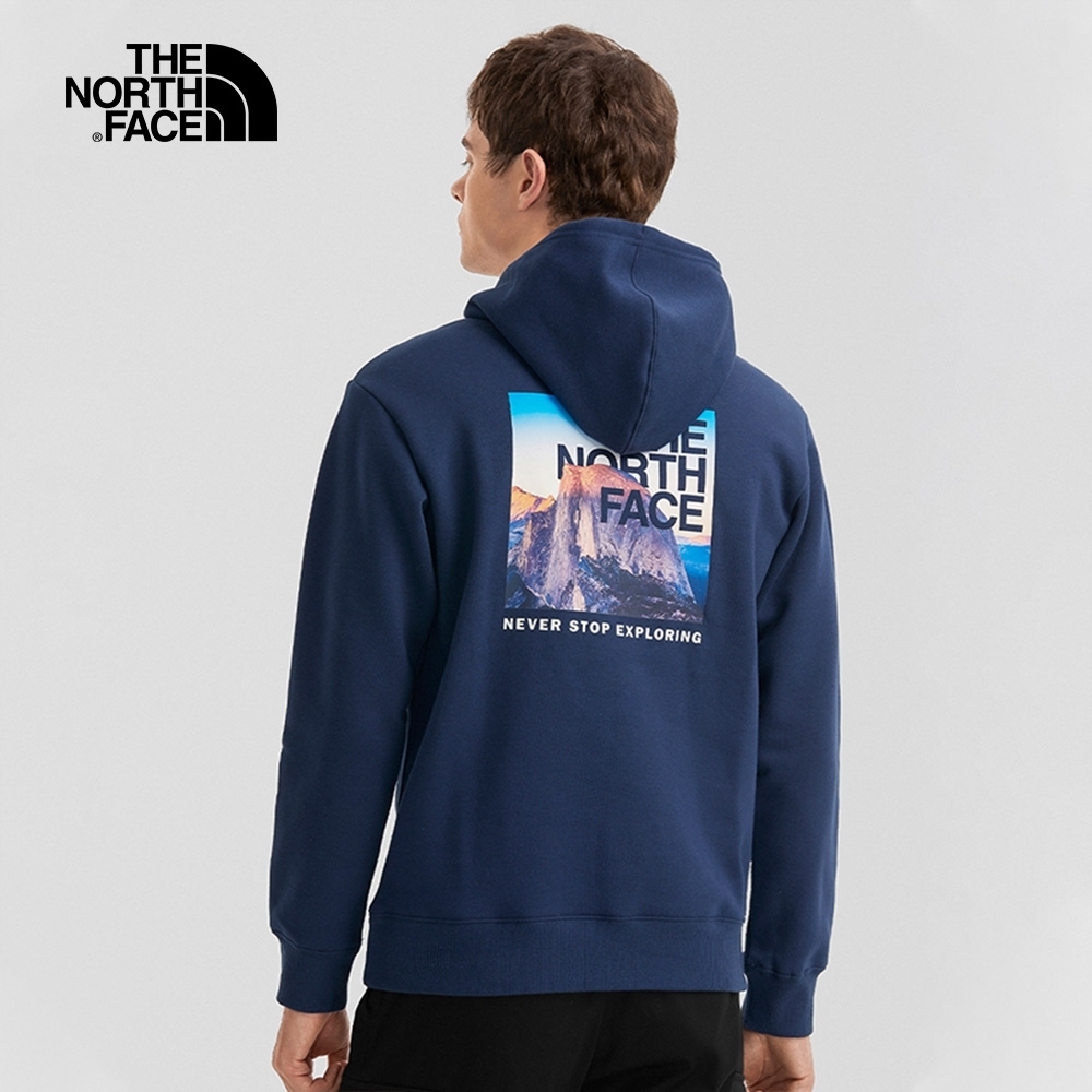 代購 THE NORTH FACE印花寬鬆 連帽大學T 藍NF0A7QV78K2 DEC