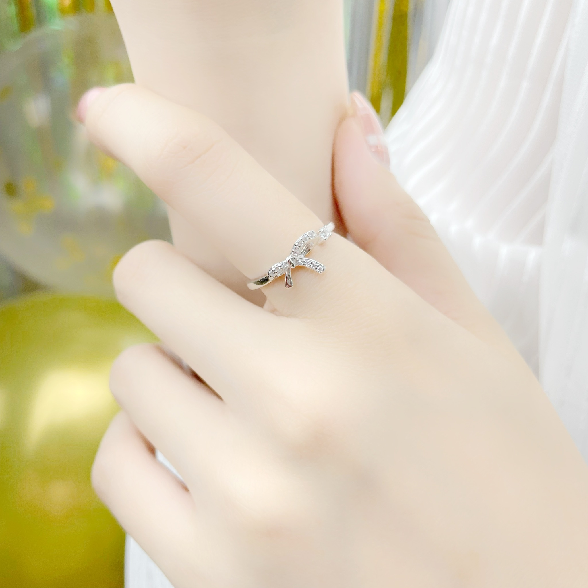 | 925 Silver・ White Gold| Bow Of Gift Ring | RI0505 |
