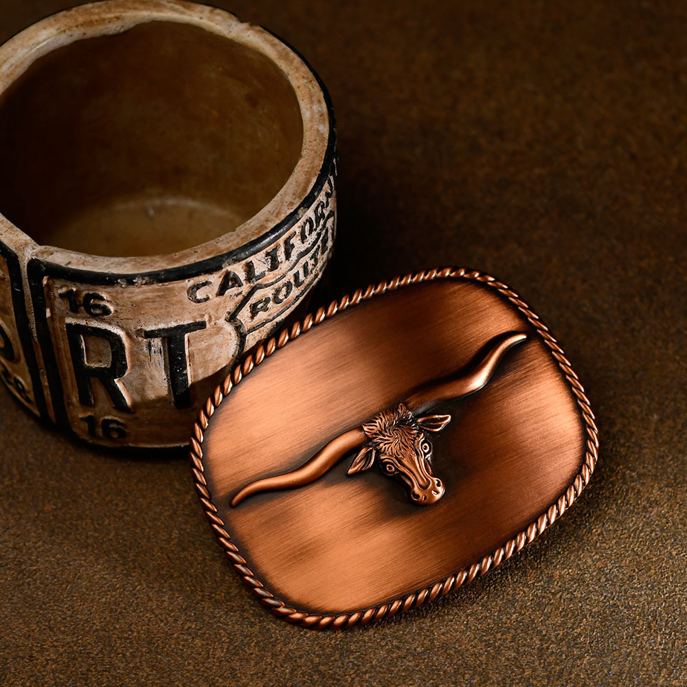 德洲長角牛 造型皮帶扣 / 皮帶頭 - 現貨