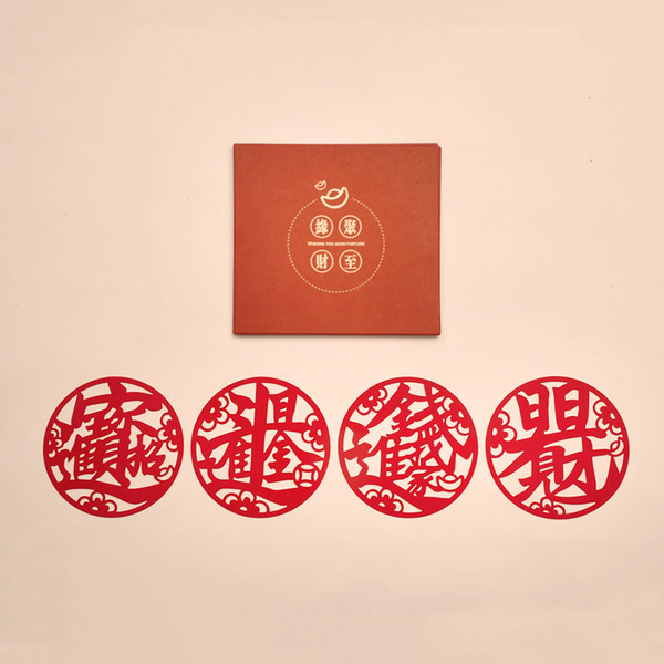 矽膠無痕窗貼-緣聚財至禮盒組(4款各1片)