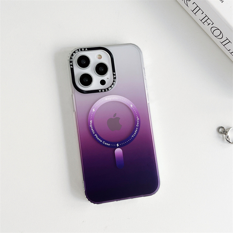 【漸層薄款】漸層半透magsafe磁吸保護殼  0.5mm薄型防摔殼 六色可選 iPhone15系列14系列/13系列/12系列/11系列