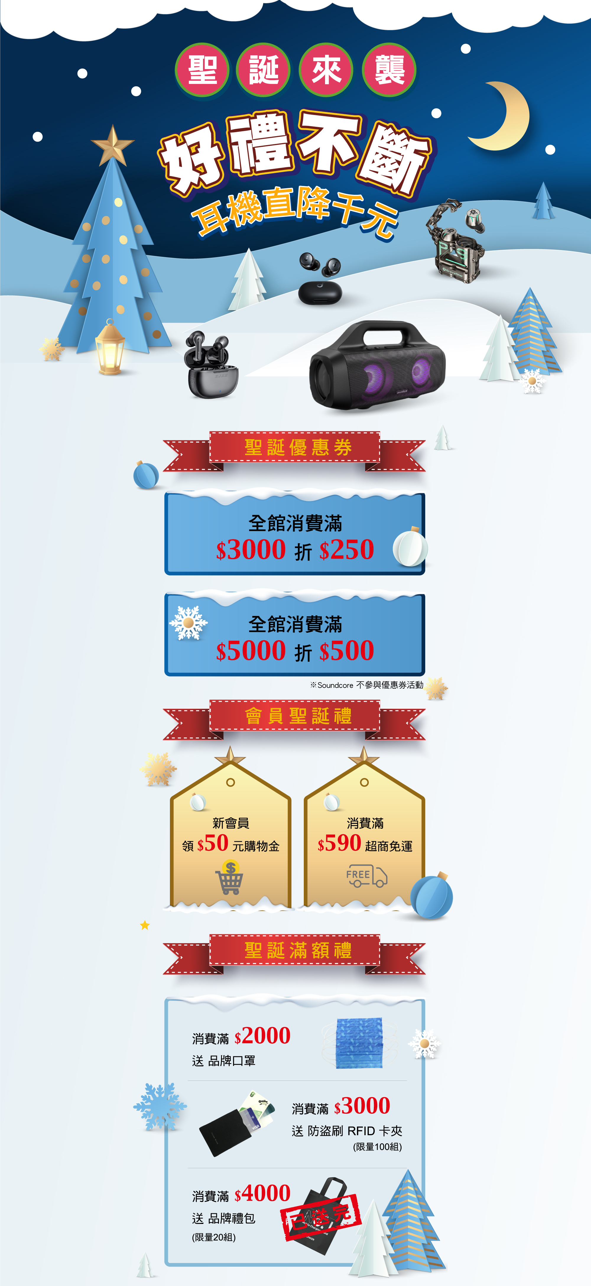 12/15-12/28 聖誕來襲 好禮不斷 耳機直降千元