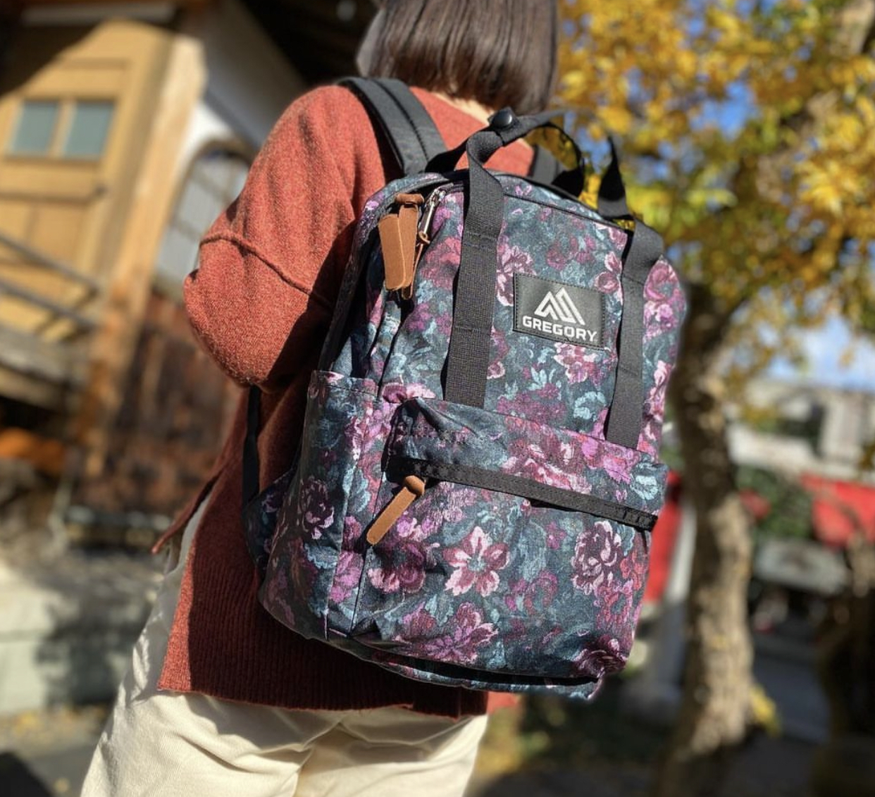美品 GREGORY 花柄リュック 約34cm x 40cm x 12cm GREGORY グレゴリー EASY PEASY DAY TAP 正規品 花柄 リュック
