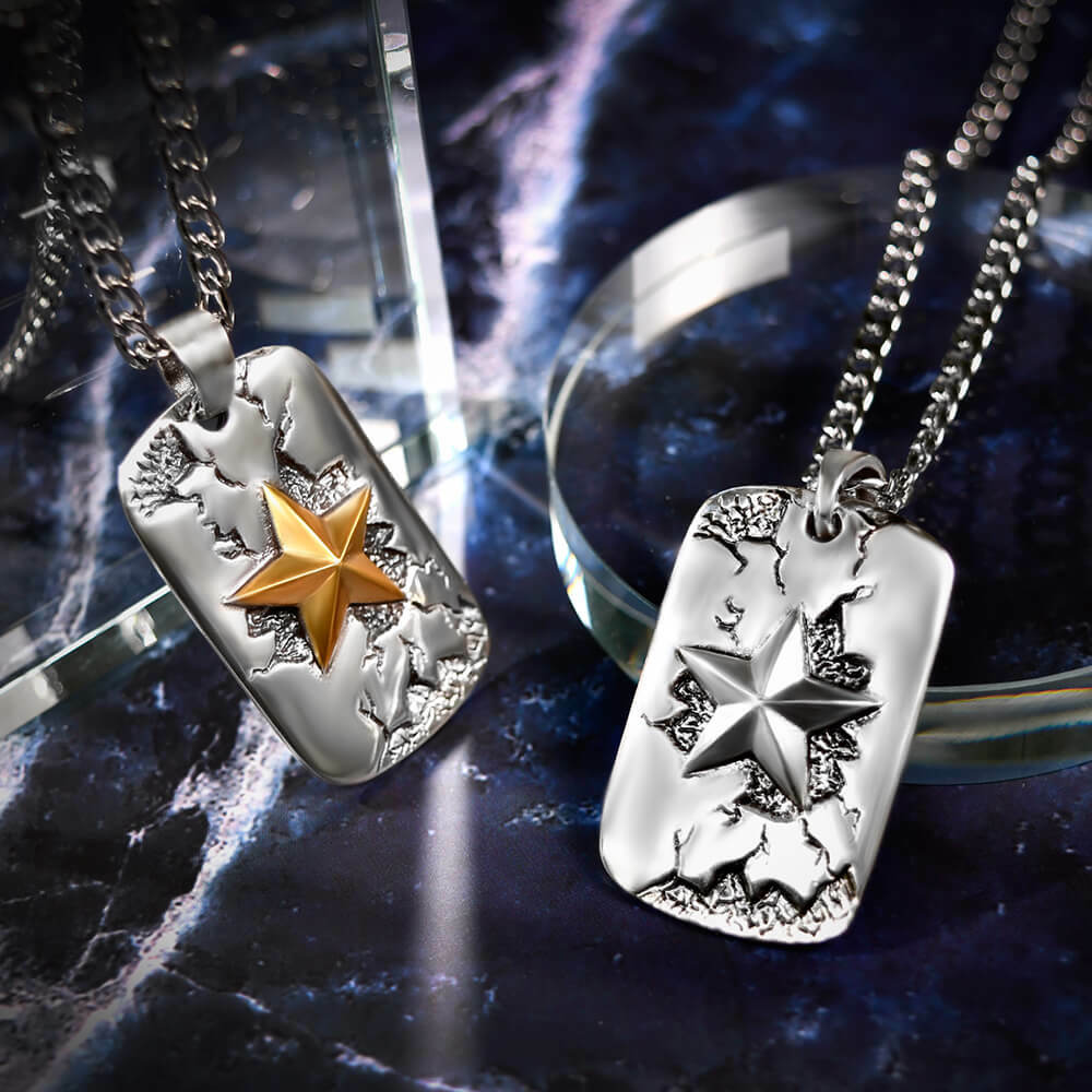 五角星 軍牌項鍊 個性項鍊/個性飾品/項鍊－快速出貨